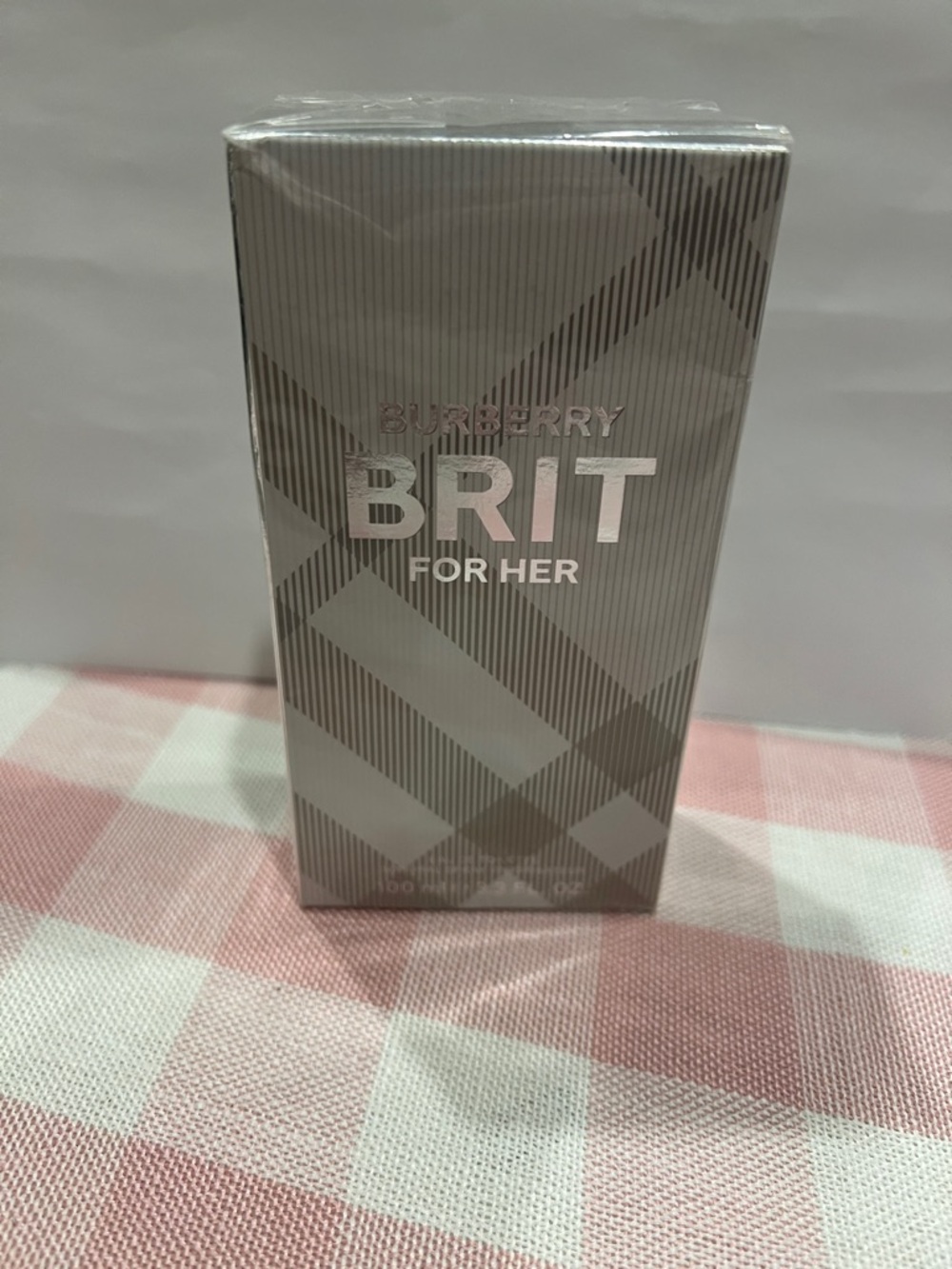 Burberry Brit For Her - Silver and Gray Plaid Box 100 ml/3.3 Fl.Oz